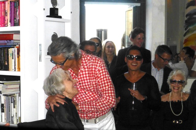 Tommy & Carol & me in background - Party for Carol at Tommy's